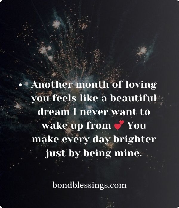 Romantic Monthsary Message for Girlfriend