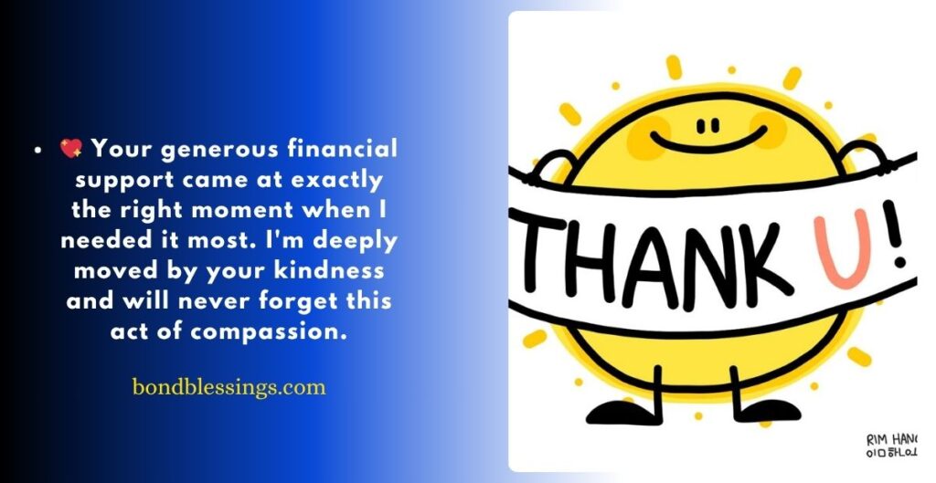 Short Appreciation Message for Financial Help