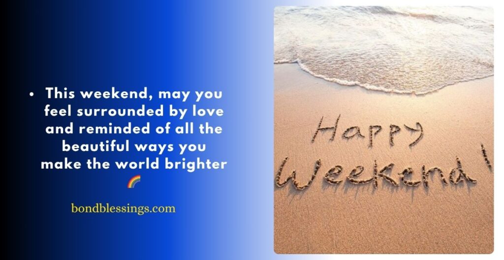 Happy Weekend Message with Nature and Serenity Themes