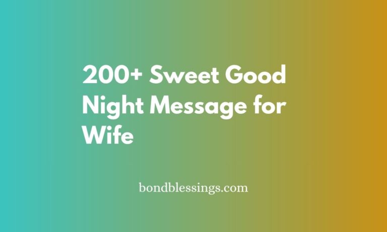 200+ Sweet Good Night Message for Wife