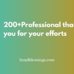 thank you for your efforts