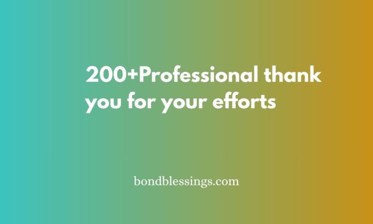 thank you for your efforts