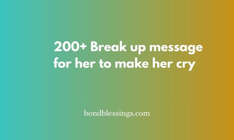 break up message for her