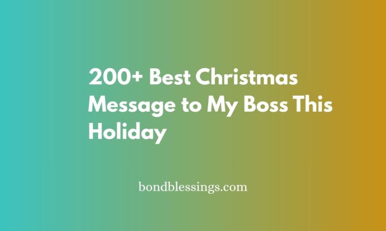 christmas message to my boss