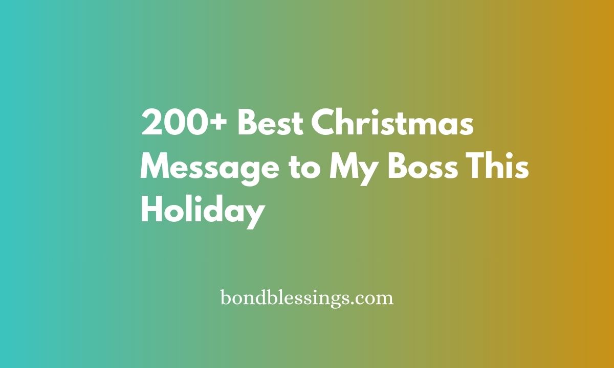christmas message to my boss