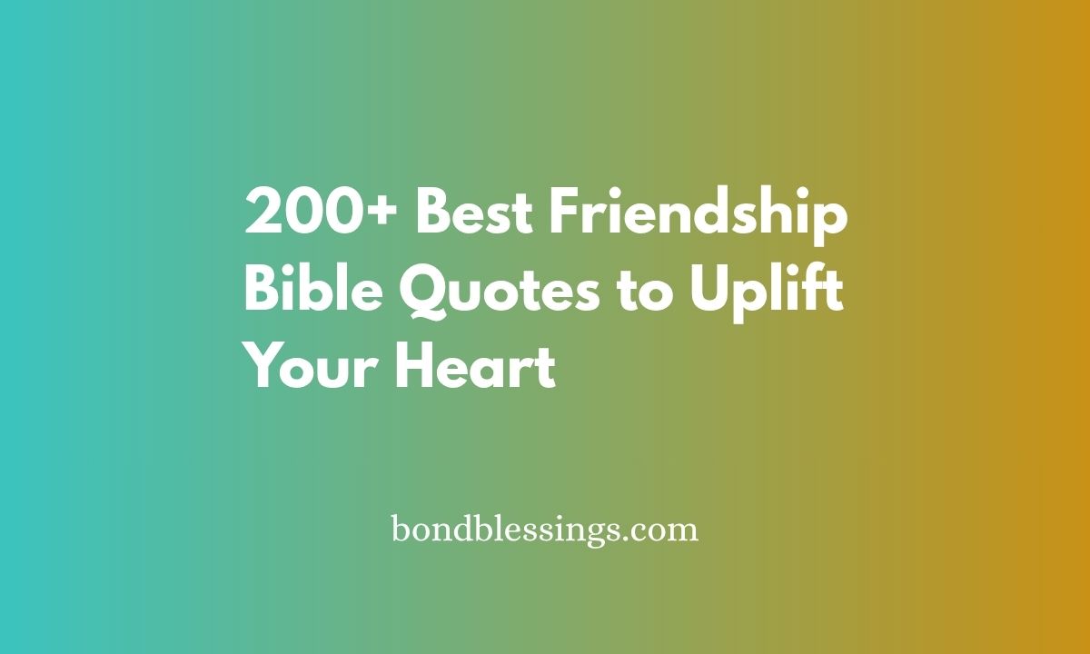 friendship bible quotes