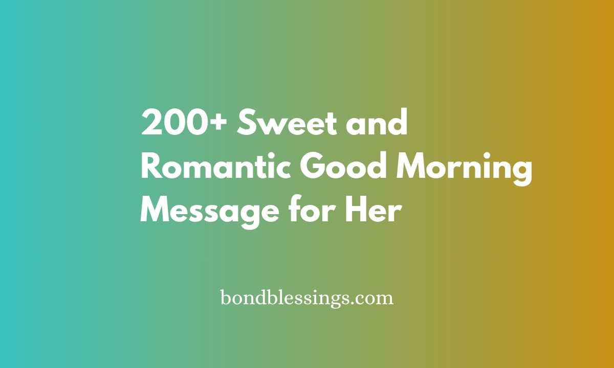 good morning message for her