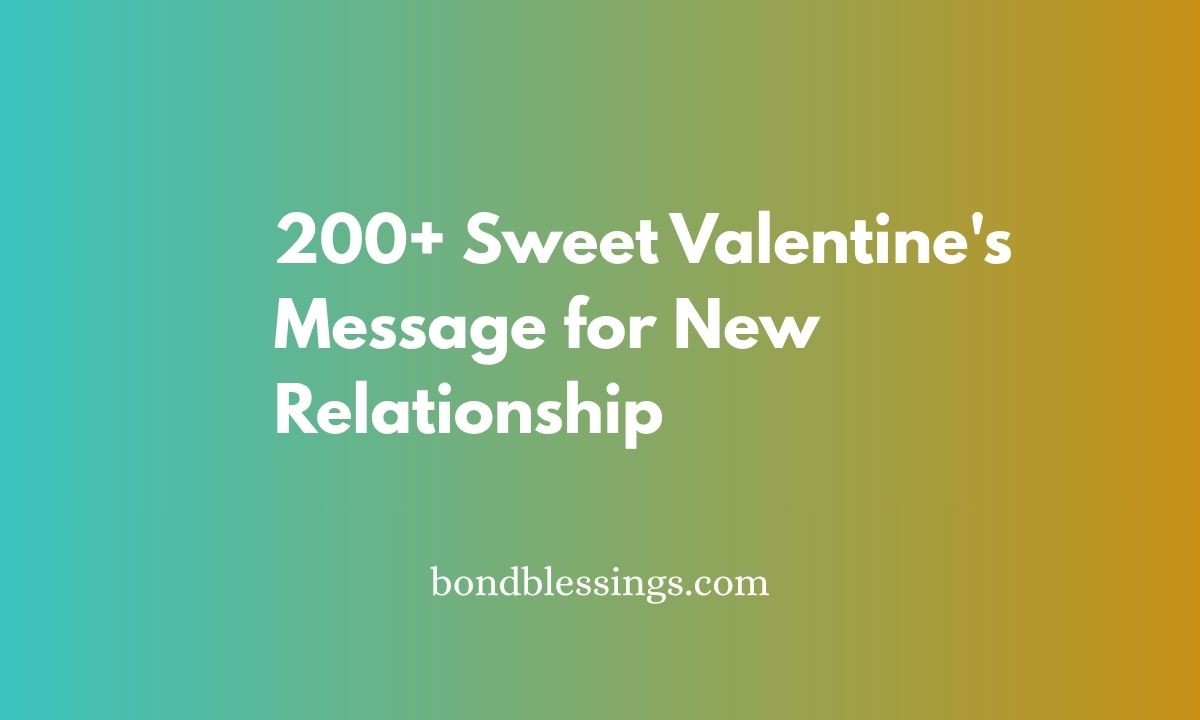 valentine's message for new relationship