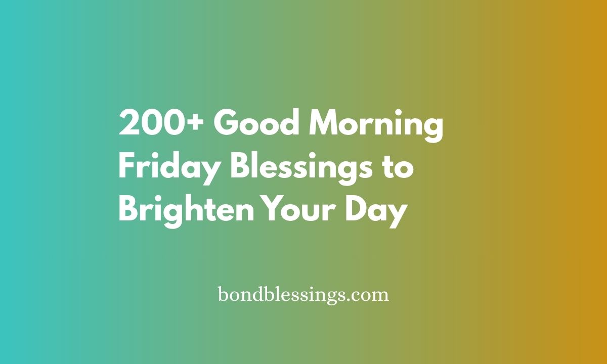 good morning friday blessings