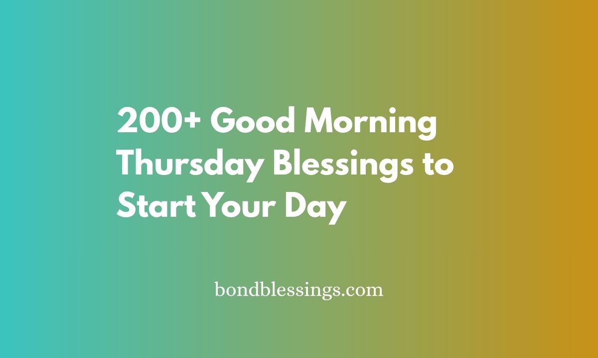 good morning thursday blessings