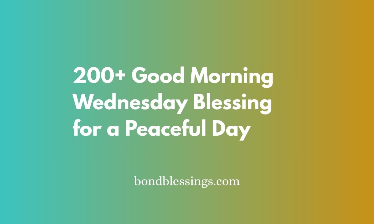 good morning wednesday blessings