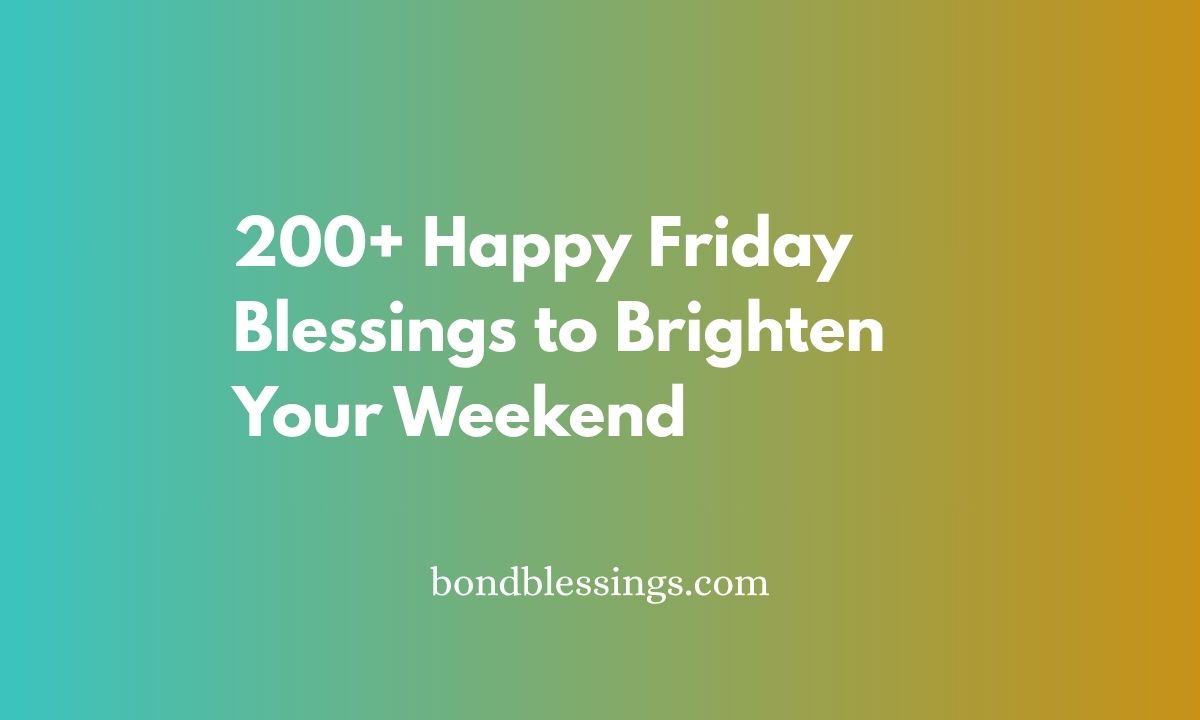 happy friday blessings