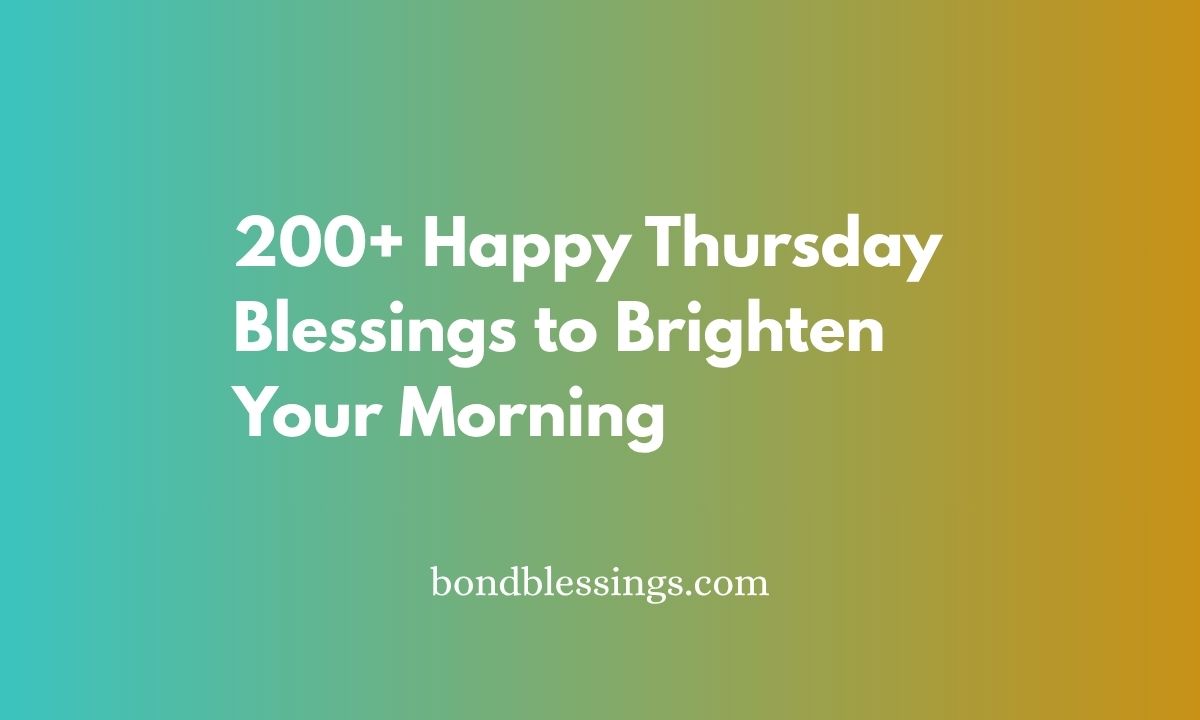 happy thursday blessings